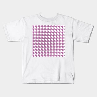 Houndstooth design in bodacious and white Kids T-Shirt